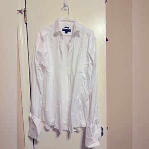 Size 36/37 Tall Pronto Uomo Men’s White Dress Shirt